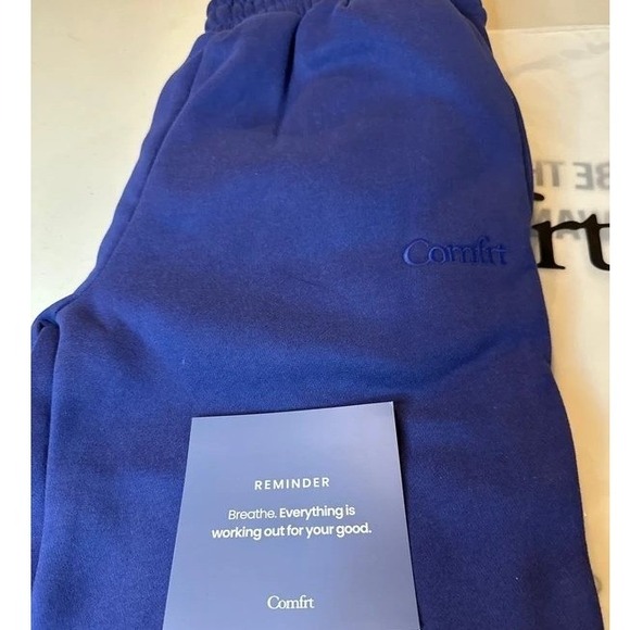 Comfrt Pants - Comfrt Signature Sweatpants Womens XS Indigo NWT Limited Edition Cuffed Joggers